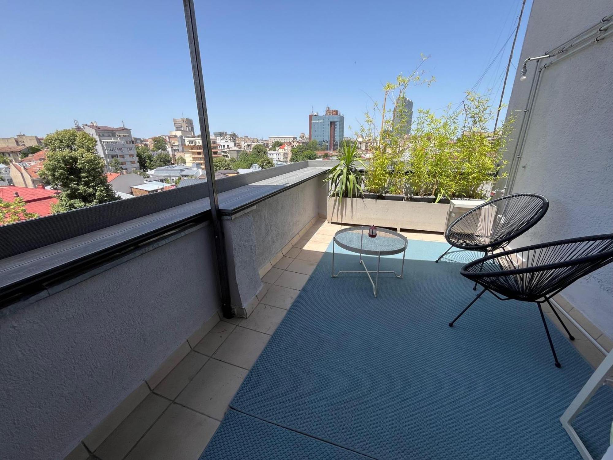 Terrace View Downtown Studio Bukarest Eksteriør billede